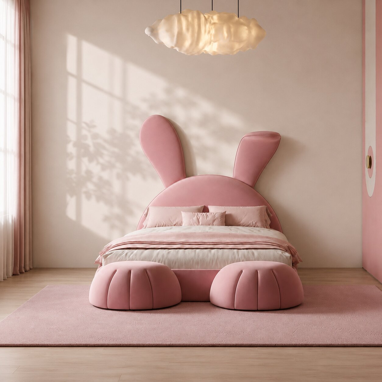 Rabbit Lux Premium Upholstered Kids Bed