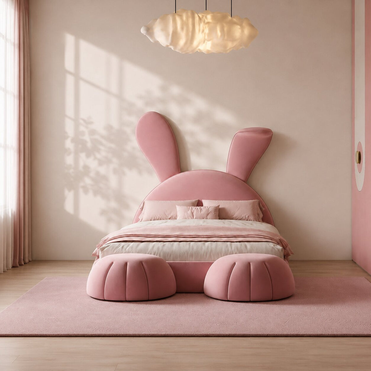 Rabbit Lux Premium Upholstered Kids Bed