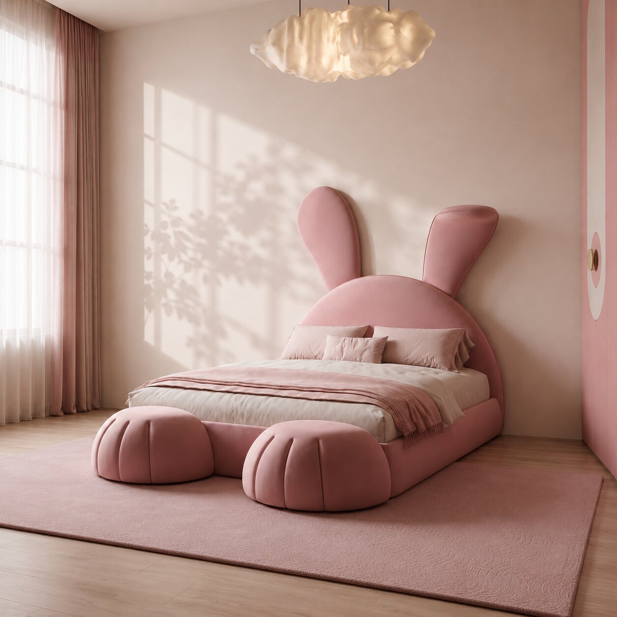 Rabbit Lux Premium Upholstered Kids Bed