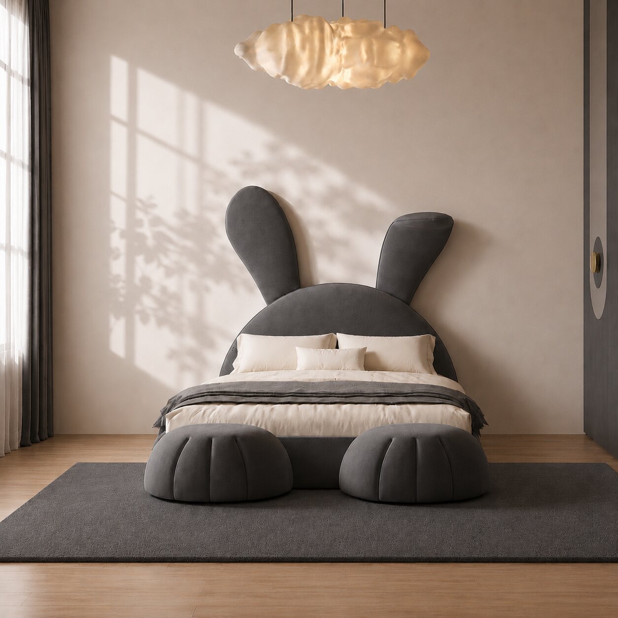 Rabbit Lux Premium Upholstered Kids Bed