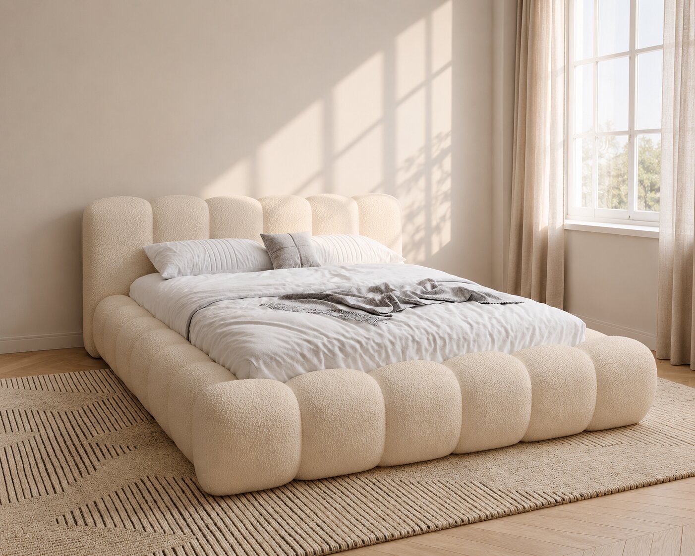 Snuggle Foam Premium Upholstered Bed