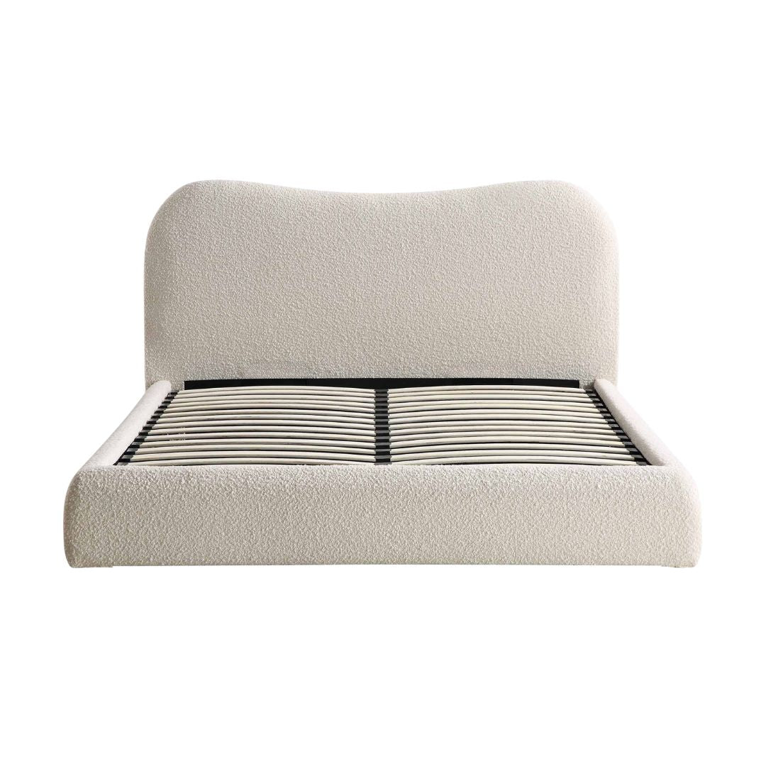Tecco Premium Upholstered Bed In Boucle Towel Cloth