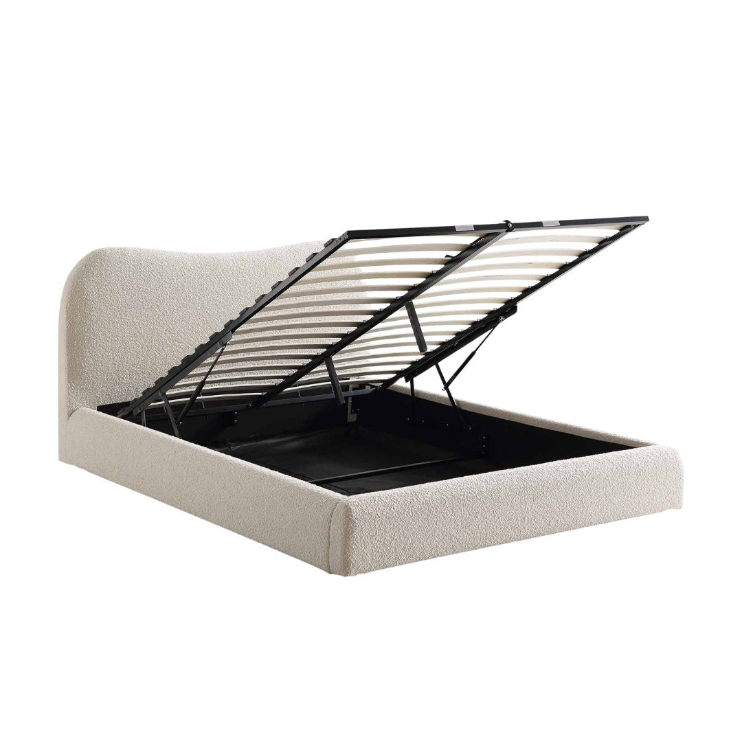 Tecco Premium Upholstered Bed In Boucle Towel Cloth