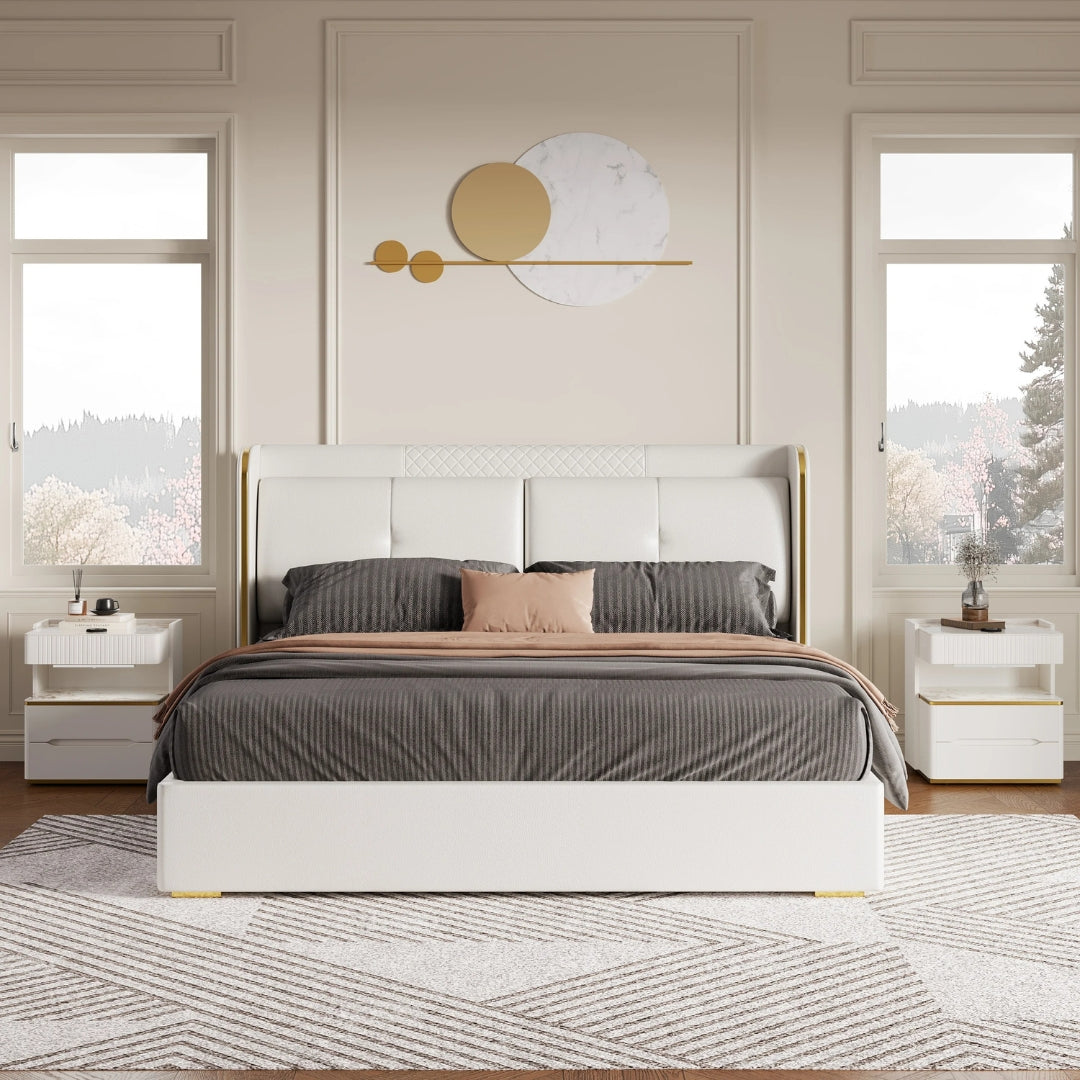Tony LuxeCloud Upholstered Bed In Leatherette