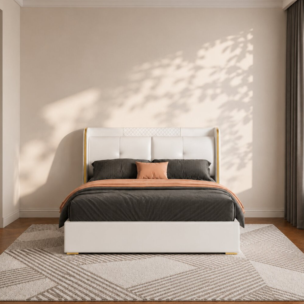 Tony LuxeCloud Upholstered Bed In Leatherette