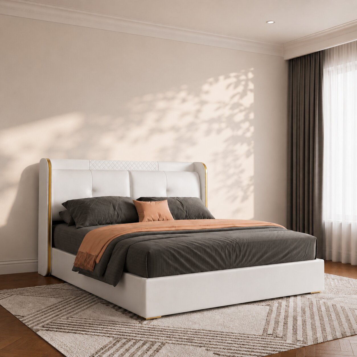Tony LuxeCloud Upholstered Bed In Leatherette