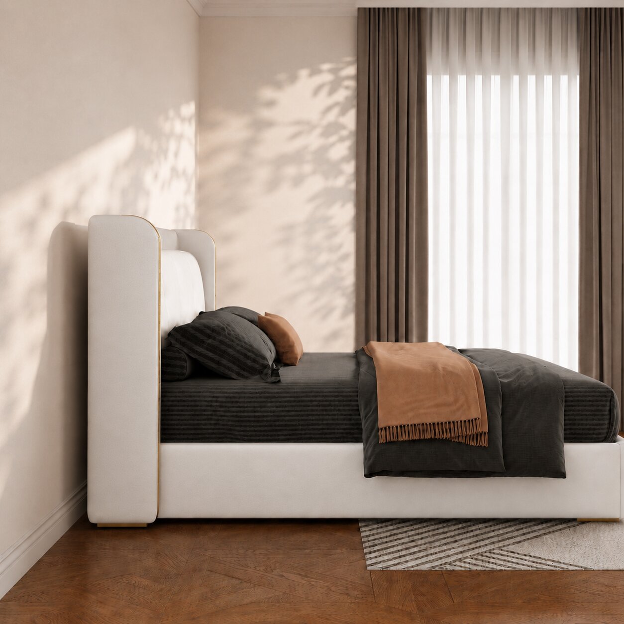 Tony LuxeCloud Upholstered Bed In Leatherette