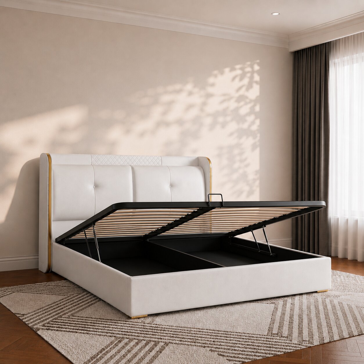 Tony LuxeCloud Upholstered Bed In Leatherette