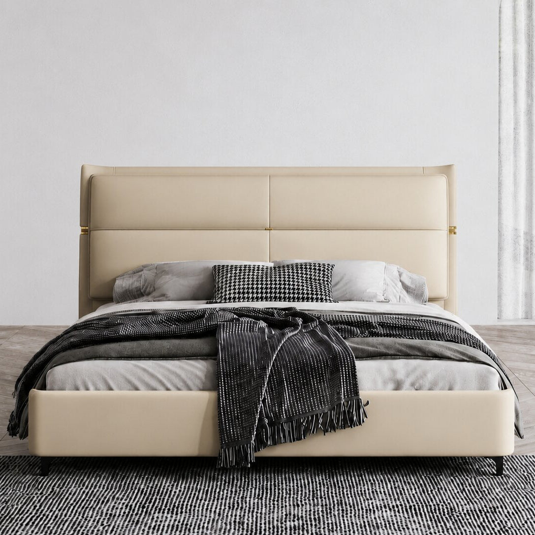 Versace Sky Blue Upholstered Bed In Leatherette