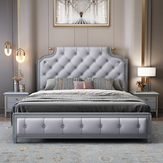 Zeno Premium Upholstered Bed With Storage in Leatherette