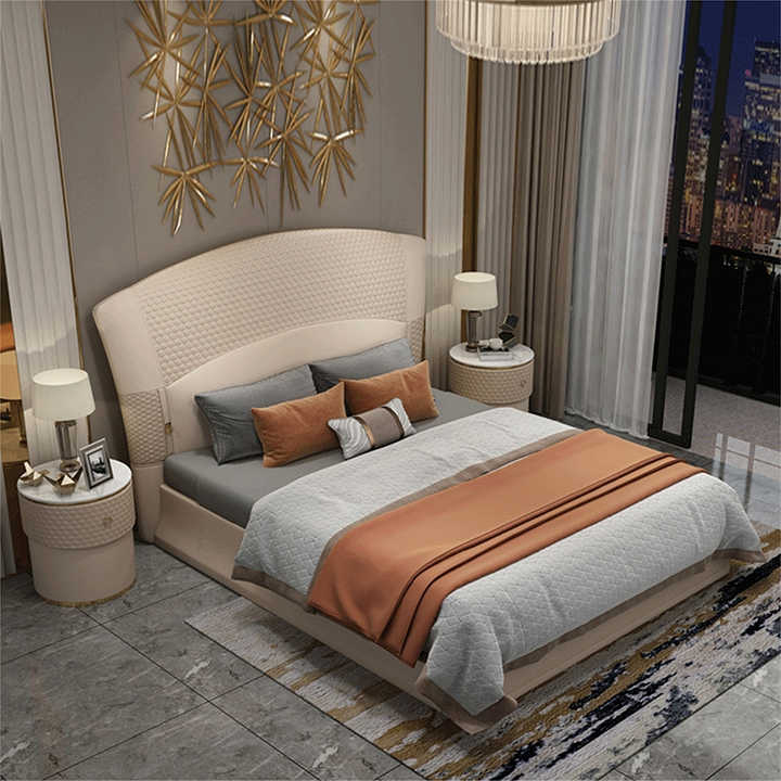 Deco Premium Upholstered Bed In Suede