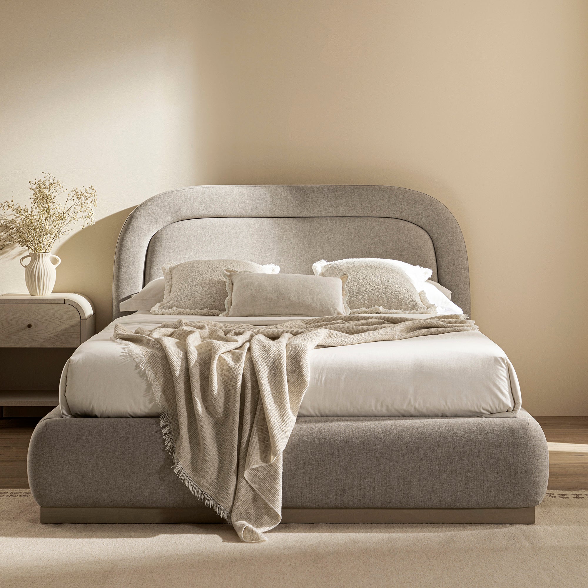 Aurora Plush Luxury Upholstered Bed