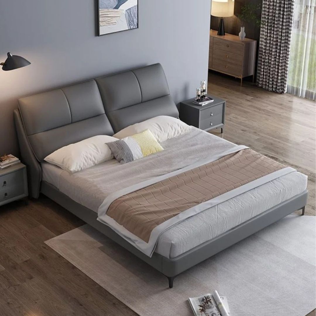 Zensa Cloud Sleek Upholstered Bed In Leatherette