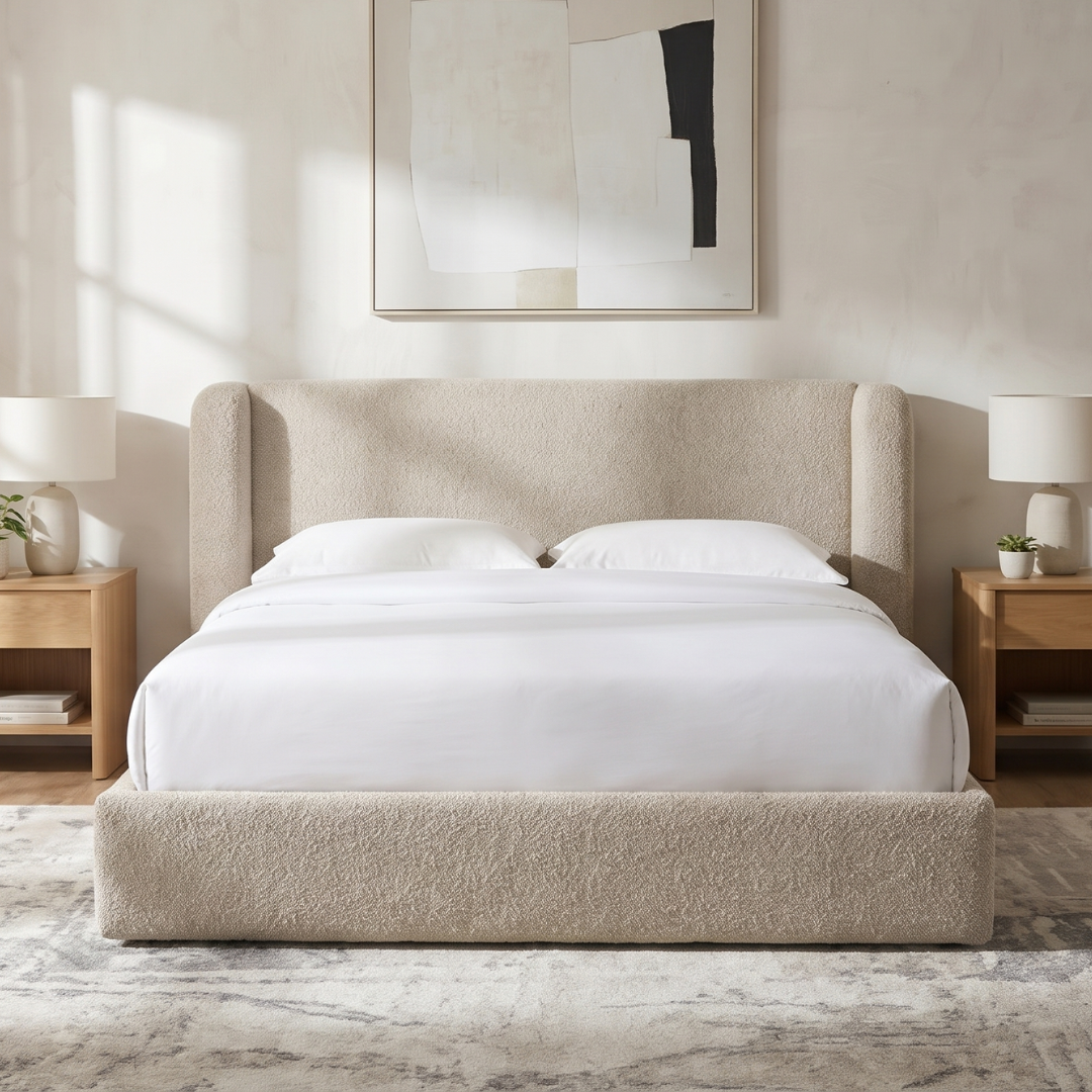 Zephyr Haven Upholstered Bed In Premium Fabric