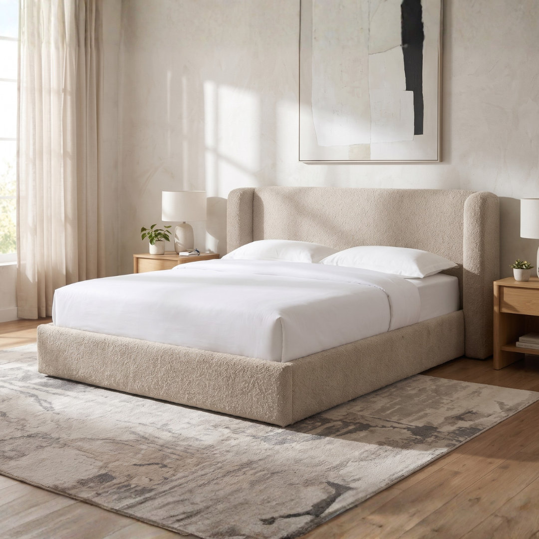 Zephyr Haven Upholstered Bed In Premium Fabric
