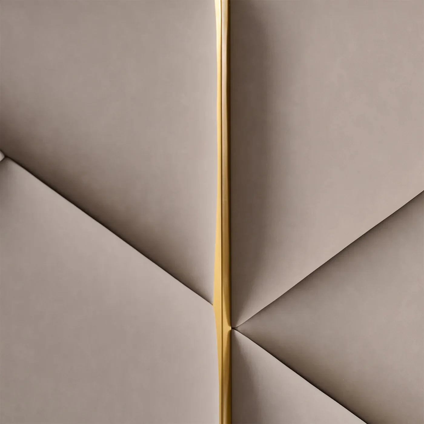 Regalia Grand Luxe Italian Leather Bed With Geometric Headboard