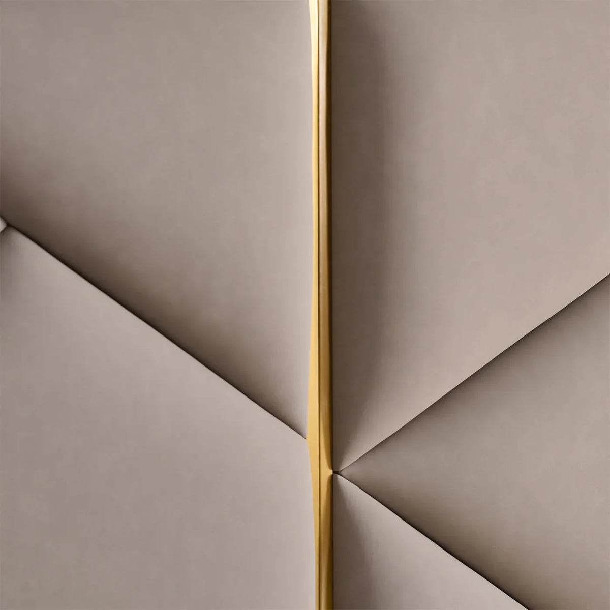 Regalia Grand Luxe Italian Leather Bed With Geometric Headboard
