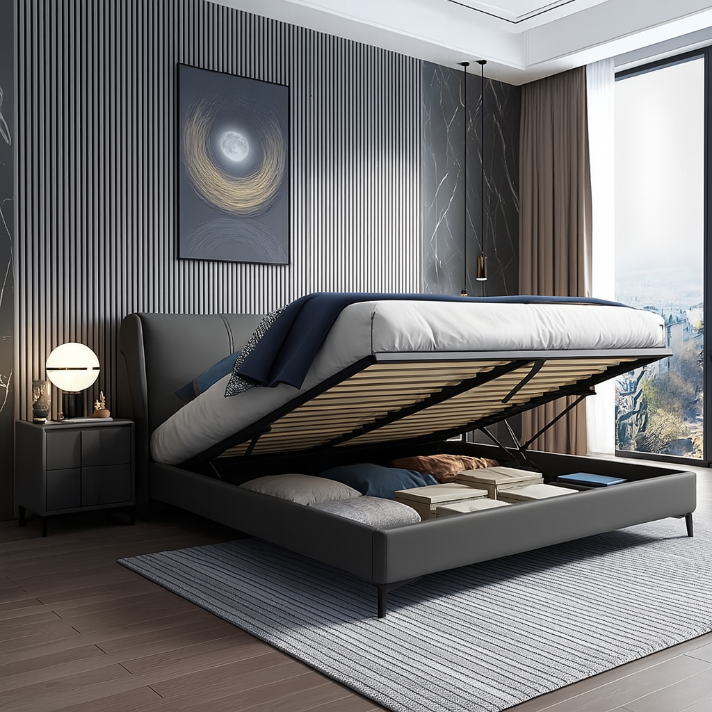 Calvio Modern Italian Leatherette Bed