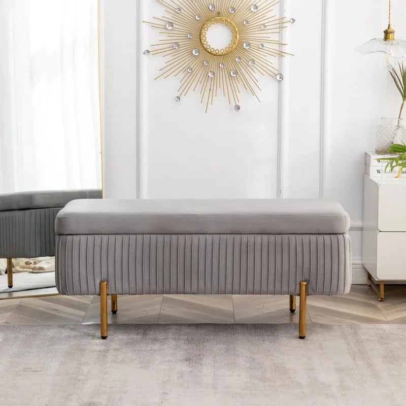 Opal Ridge Velvet Storage Bench