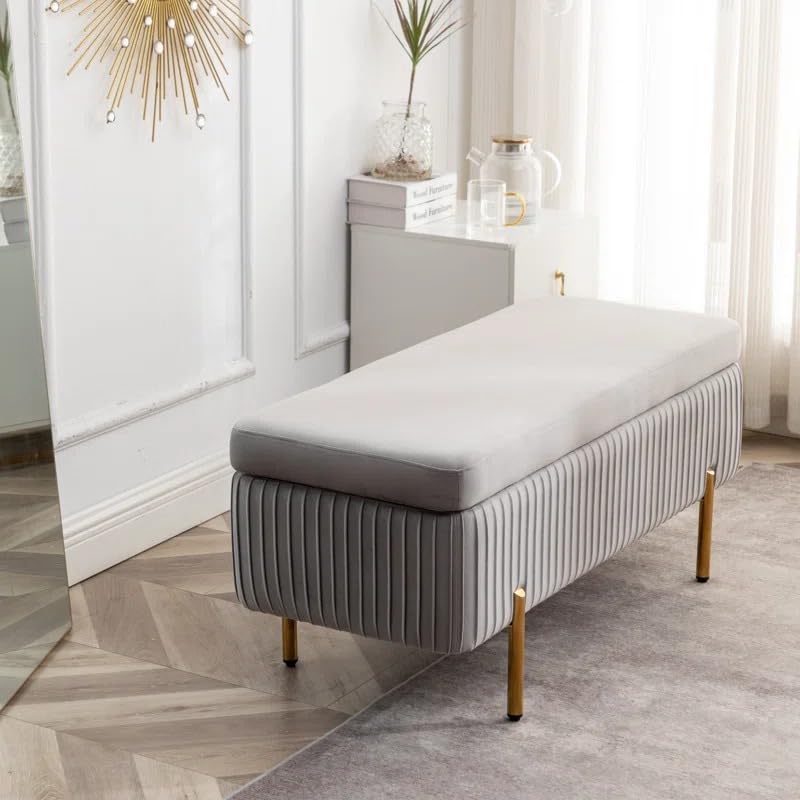 Opal Ridge Velvet Storage Bench