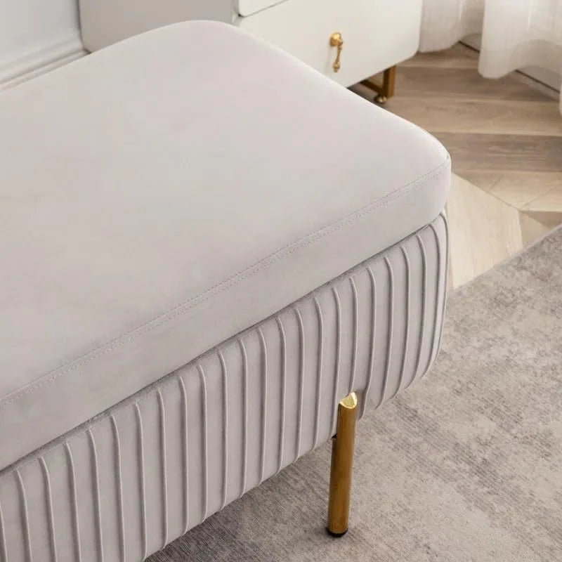 Opal Ridge Velvet Storage Bench