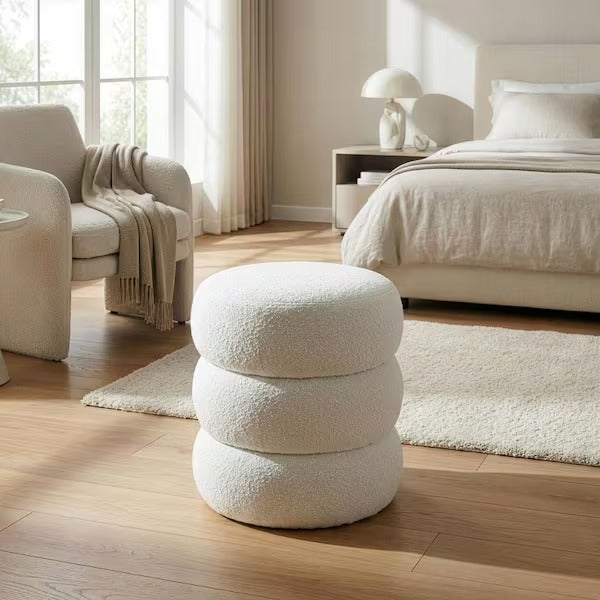 Milo Round Boucle Pouffe