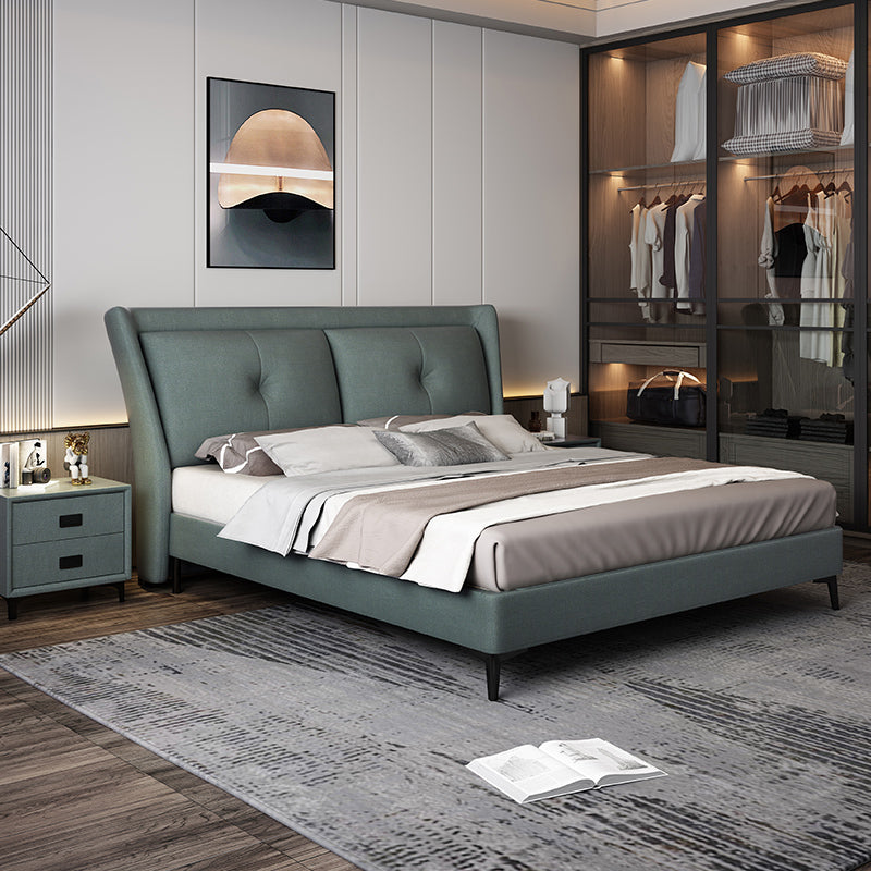 Zephario Luxe Wingback Upholstered Bed