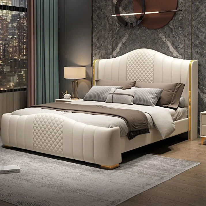 Mario Upholstered Bed In Suede