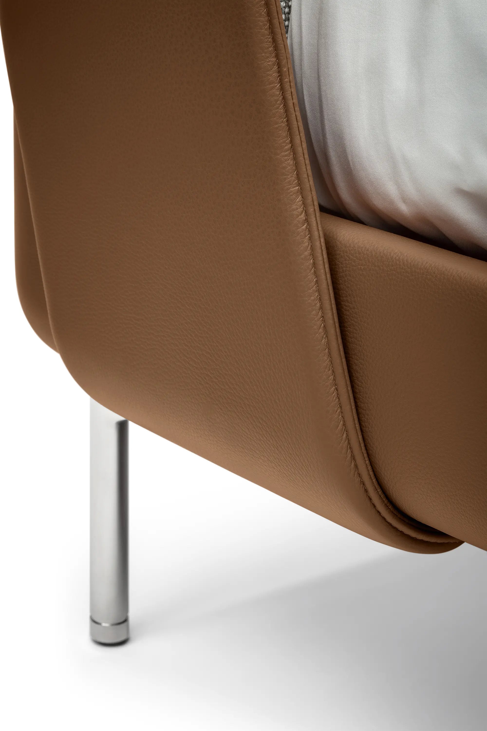brown leather chair