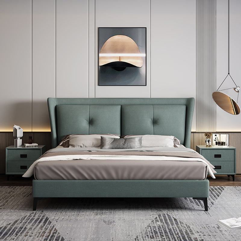Zephario Luxe Wingback Upholstered Bed